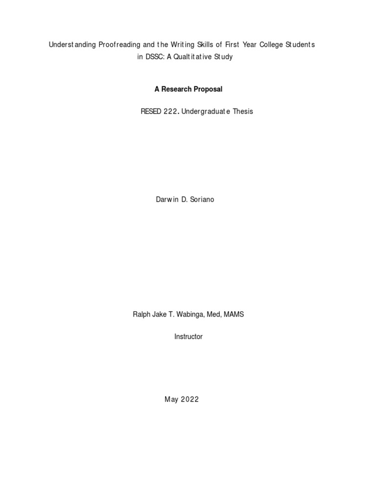 Understanding The Important Role of Proofreading  PDF  Cognition  Science