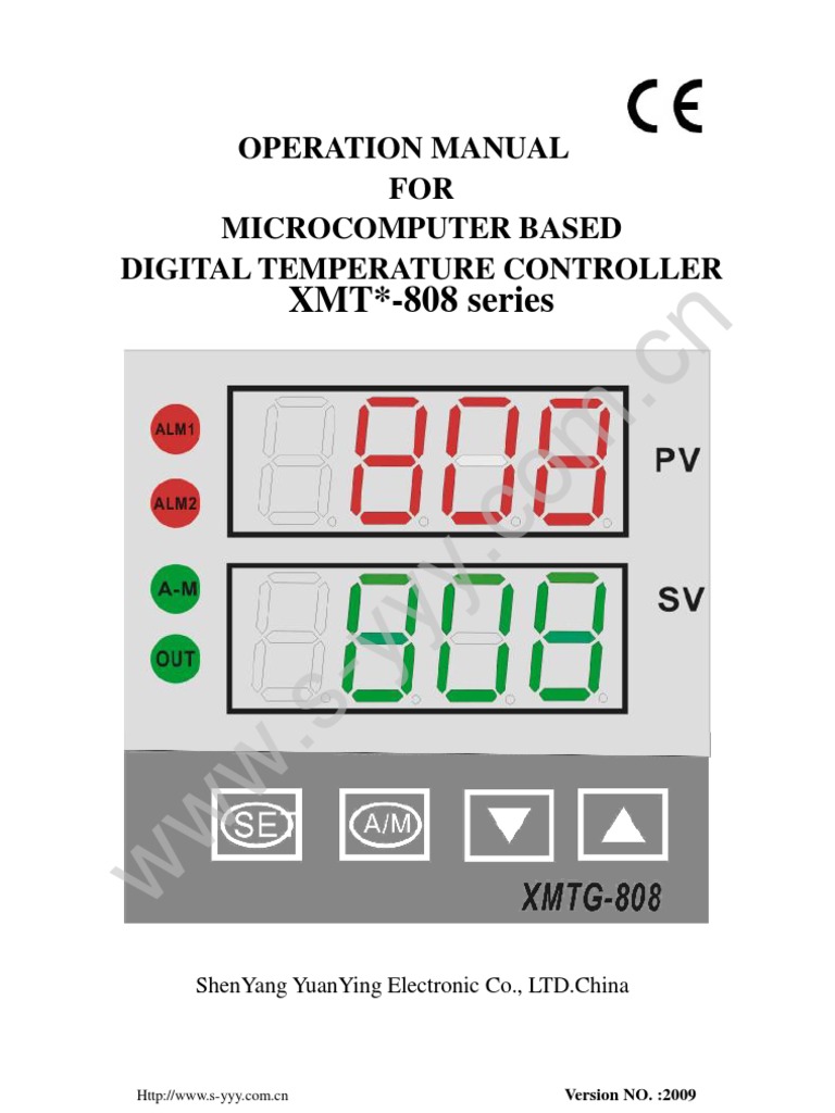 XMT-808 Temperature Controller Manual | PDF | Thermocouple | Relay