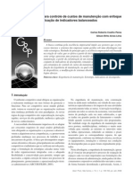 modelo para controle de custos de manutenção