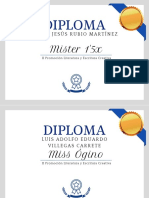 Certificado Diploma Profesional Formal Blanco