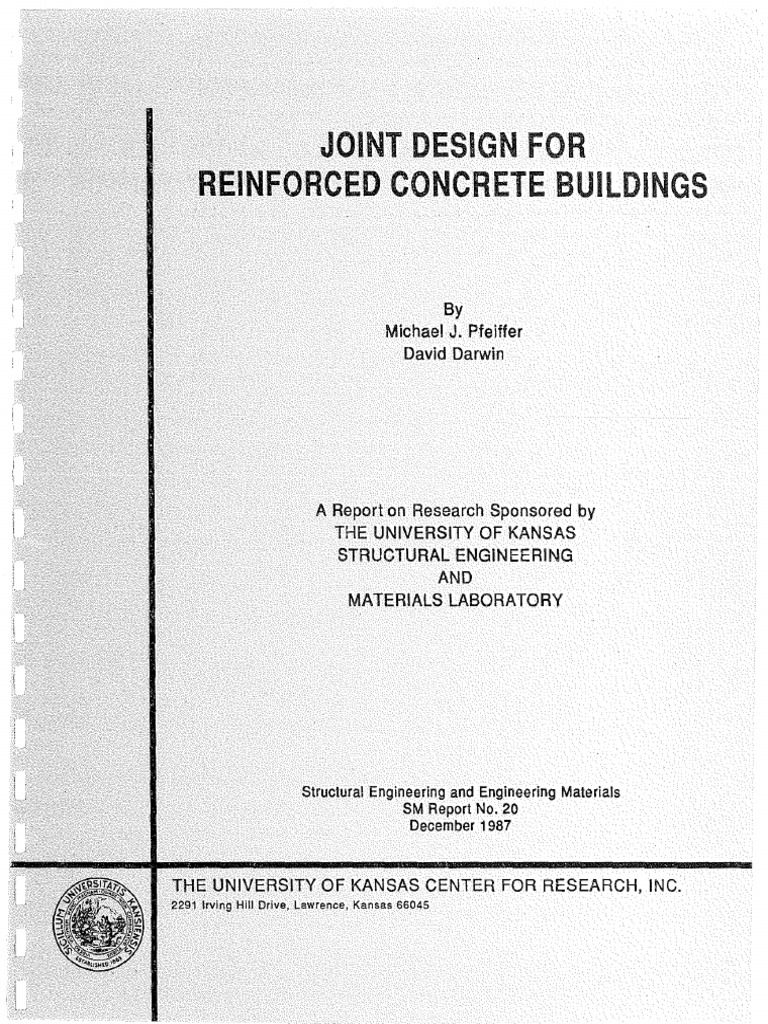 Joint Design For Concrete Structures 1 PDF Concrete Thermal