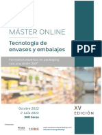 Folleto Master Online Tecnologias de Envase y Embalaje 2022 2023