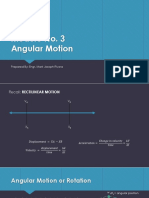 Angular Motion or Rotation