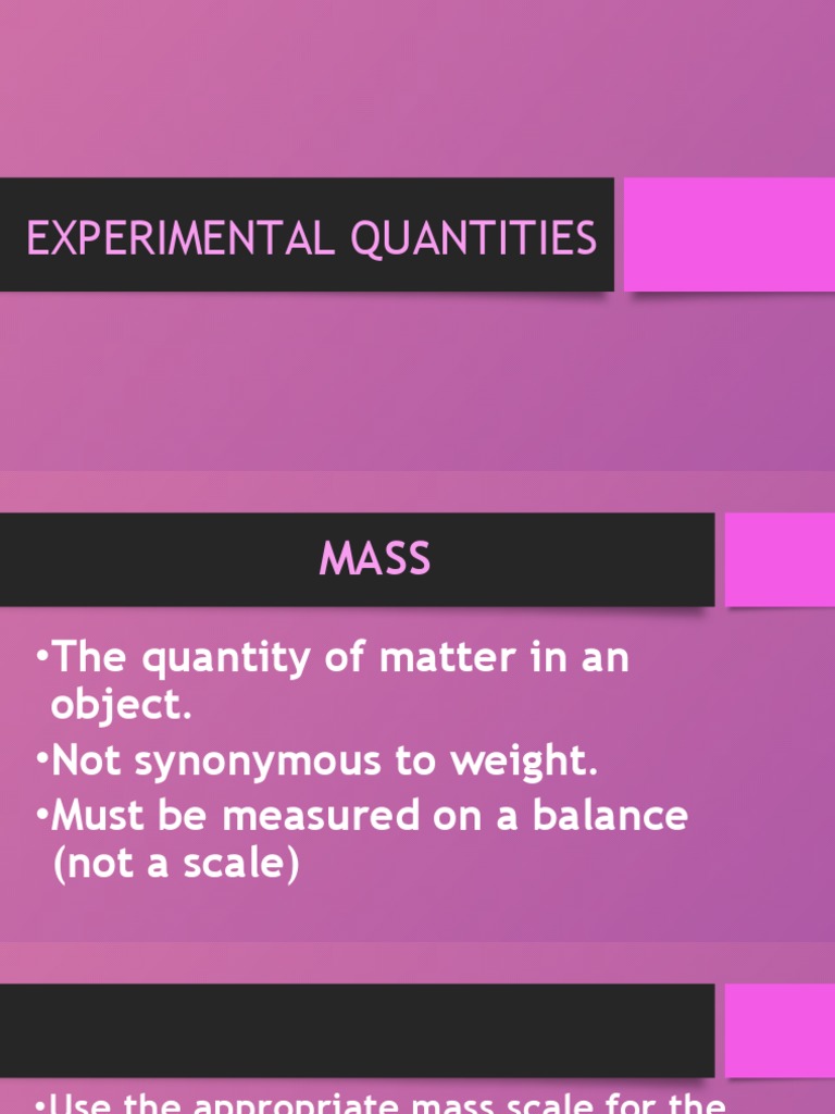 Understanding Experimental Mass | PDF | Calorie | Weight