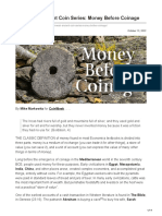 Money Before Coinage: Ancient Currencies from Cowries to Hacksilber