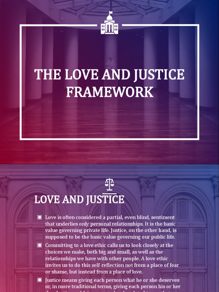 The Love and Justice Framework PDF Justice Crime & Violence