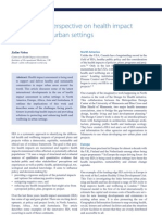 International Perspectives on Health Impact Assessment in Urban Settings