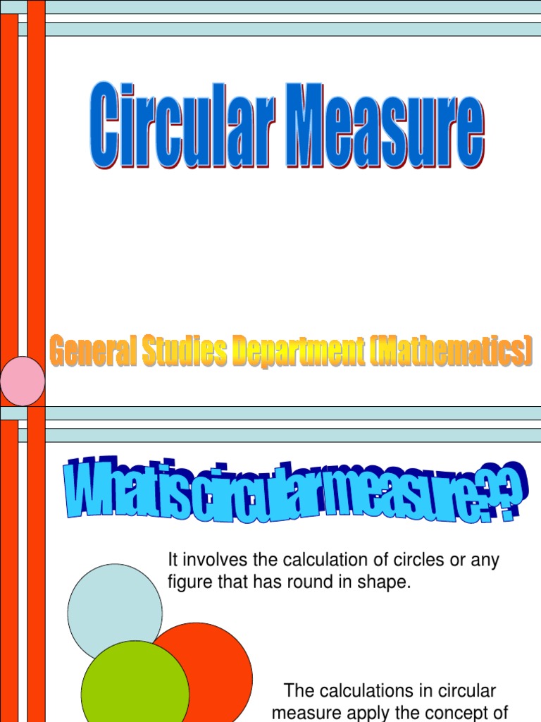 Circular Measure _ Topic 9: Circular Measure – IJRMCN