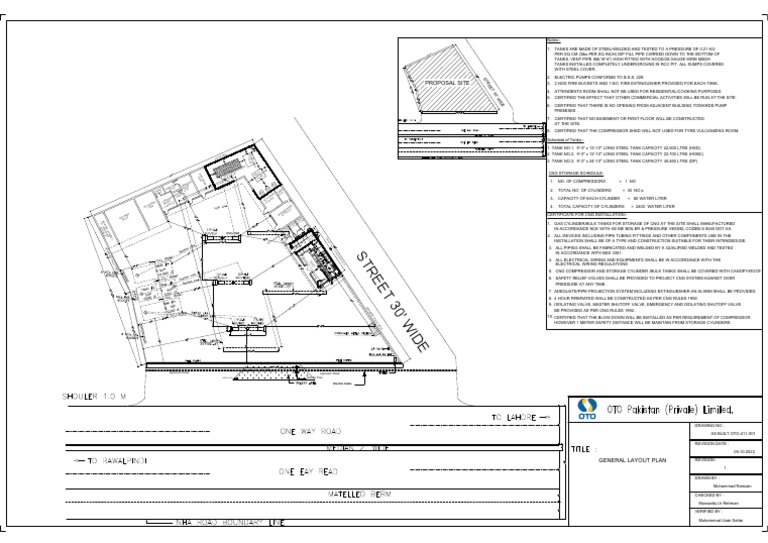 General Layout Plan for CNG Site | PDF | Pipe (Fluid Conveyance) | Plumbing