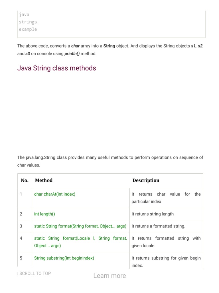 Java String Javatpoint PDF String Science) Boolean