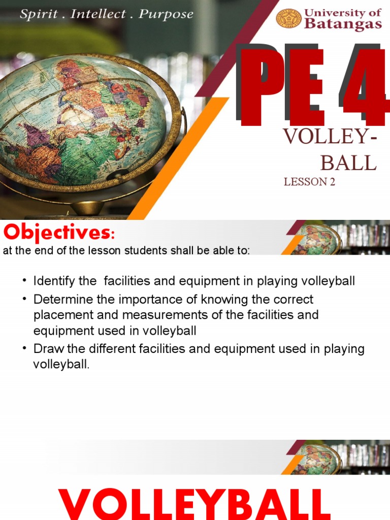 Volleyball Lesson 2 Fac Equipment Pdf Volleyball Drawing