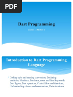 Dart Programming: Lecture - 2 Module 1