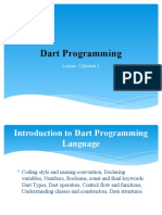 Dart Programming Lecture -2 Module 1 Introduction