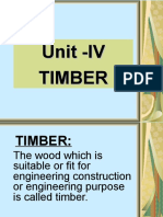 Unit - IV Timber