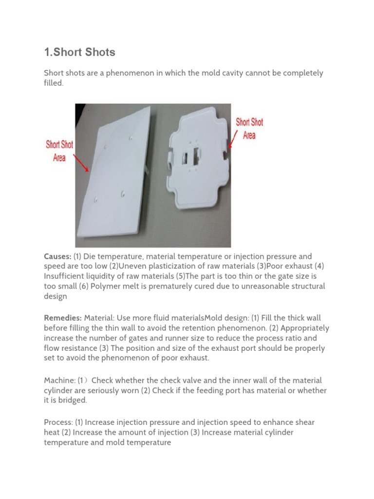 Injection Molding Defects and Solutions | PDF | Mechanical Engineering ...