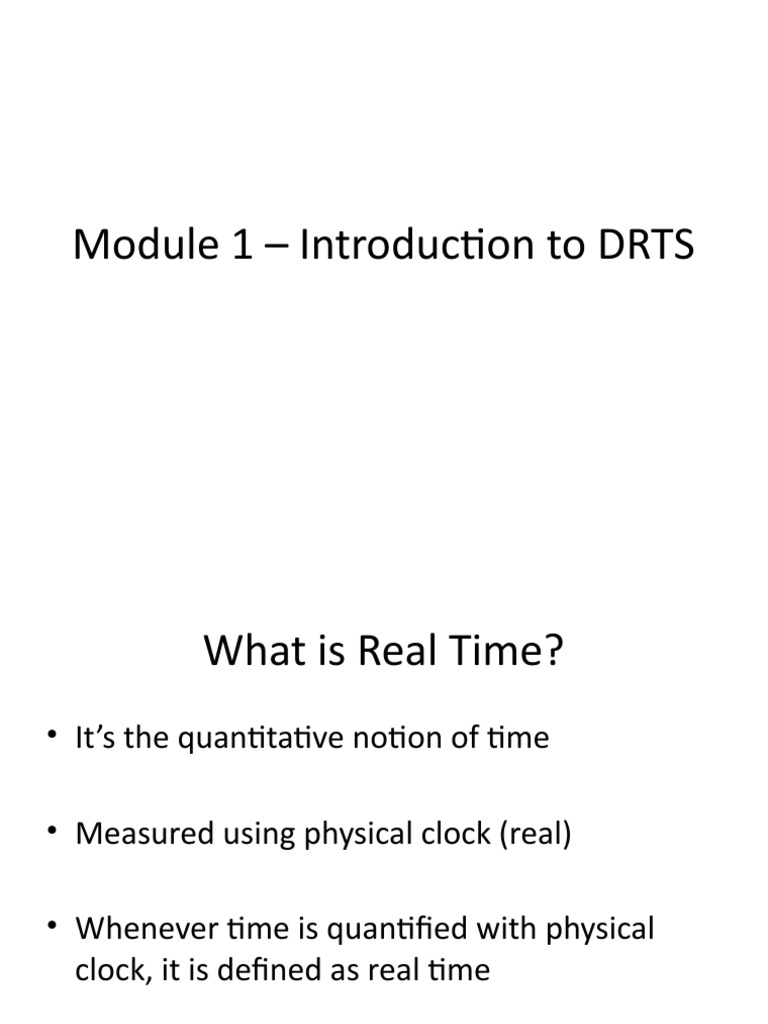 Module 1 PDF Real Time Computing System