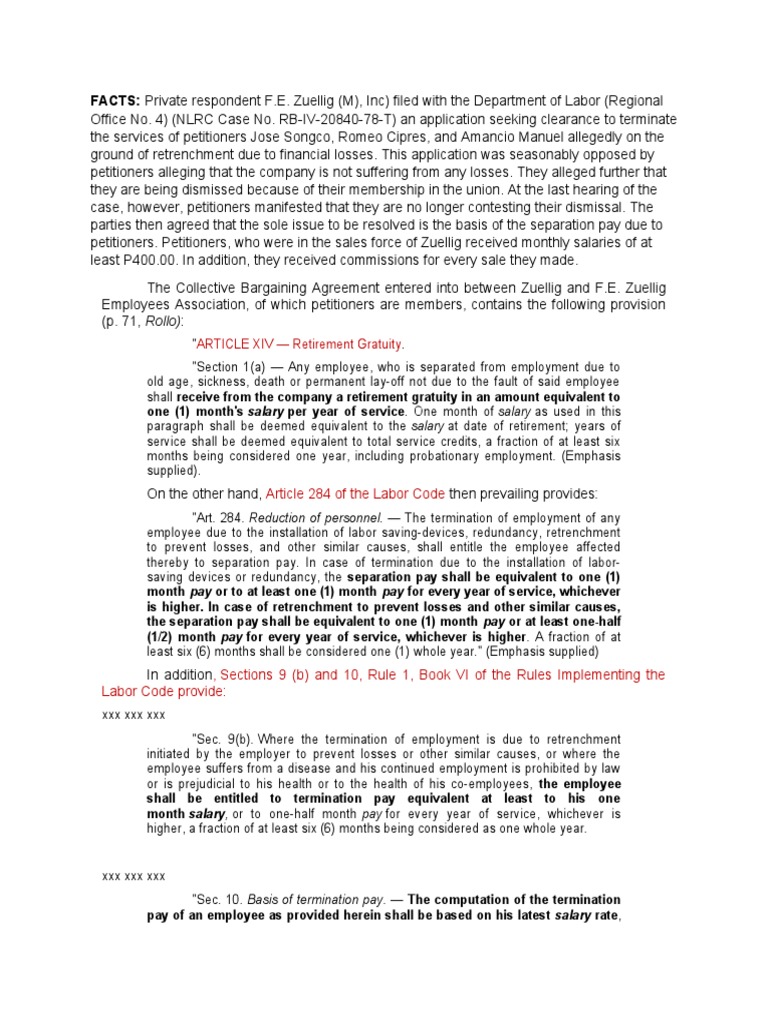 Inclusion of Commissions in Separation Pay | PDF | Employment | Salary
