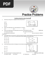 Problems Based On Q, U and W: Thermodynamic Processes