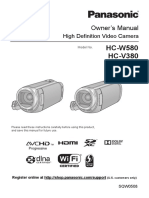 HC-W580 HC-V380: Owner's Manual