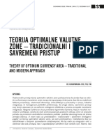 Teorija Optimalne Valutne Zone - Tradicionalni I Savremeni Pristup