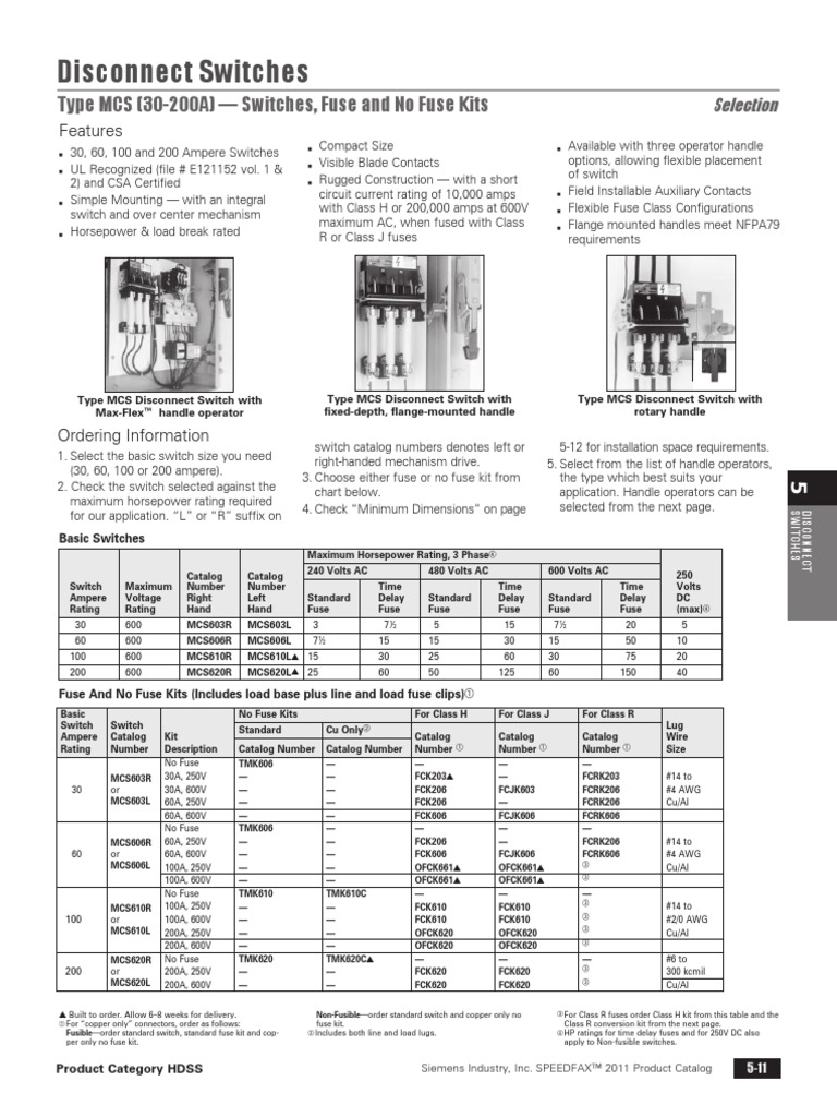 ID SPE v1 SF 11 Sect 05 011 016 | PDF | Fuse (Electrical) | Switch