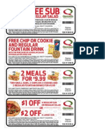 Quiznos - Print Quiznos Coupons and Register For The Q-Club