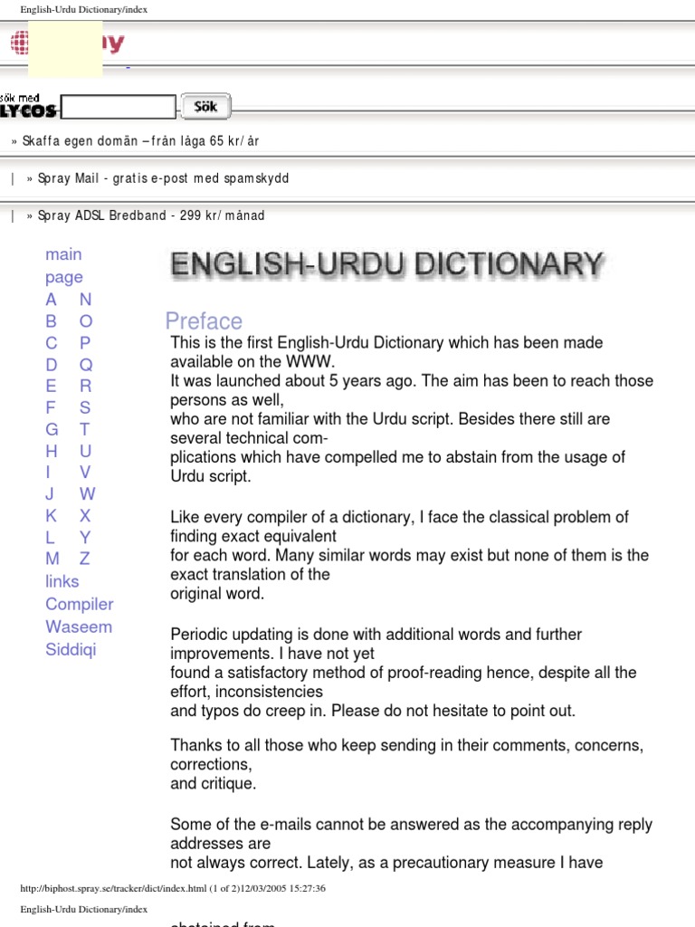 English Urdu Dictionary 1196 Pages Pdf Dictionary Linguistics