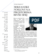 Berzanski Poslovi Na Prostorima Bivse SFRJ