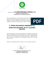Nuevo Director Nacional Nacional de FyA Bolivia - P. Maldonado