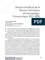 Tendencias Temáticas de La Revista Colombiana de Antropología.