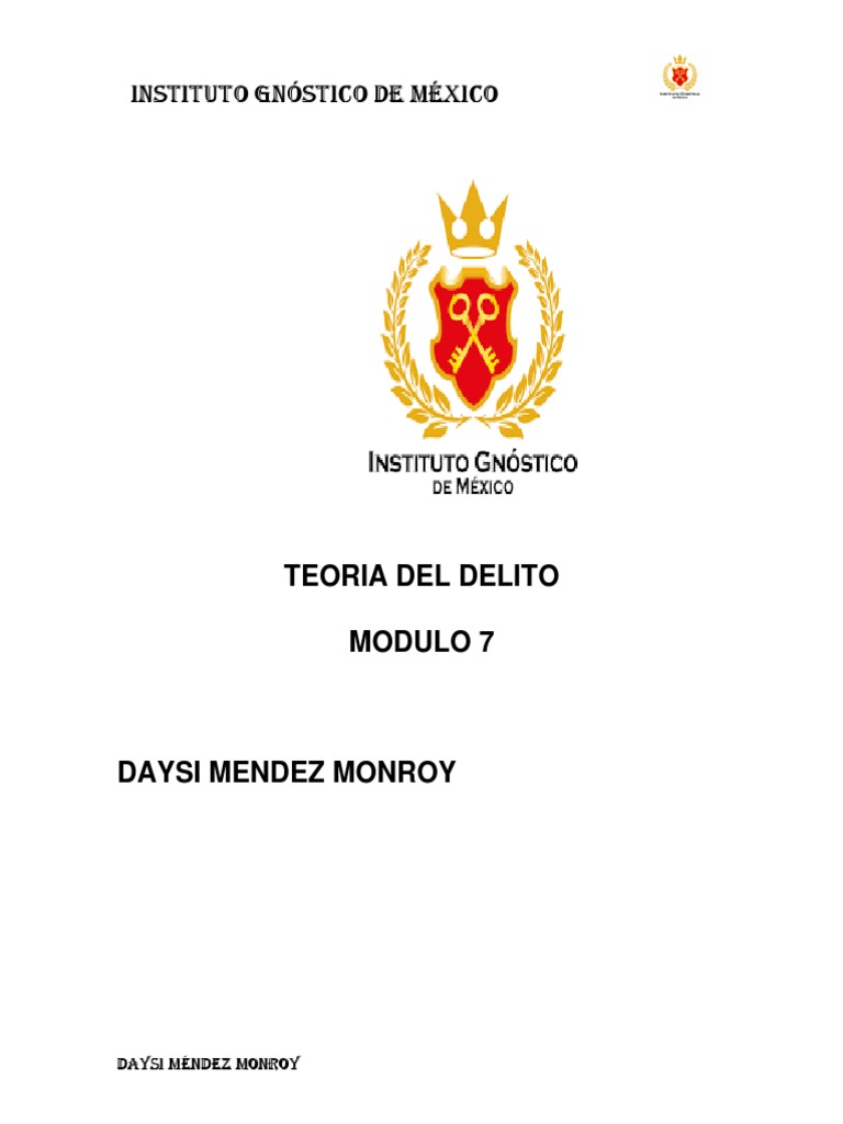 Teoria Del Delito | PDF | Derecho penal | Justicia penal