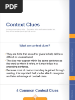 Reading Comprehension Context Clues Strategies