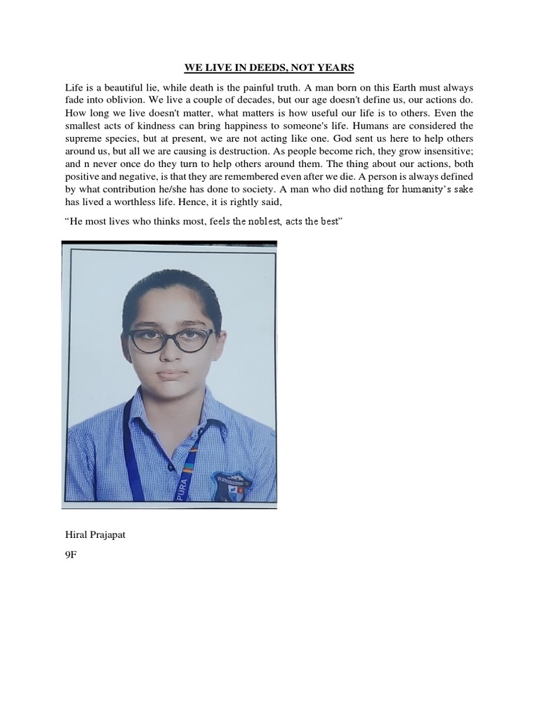 We Live In Deeds Pdf