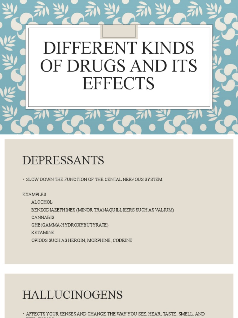 Kinds Of Drugs Tablet