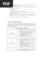 Gerações e Paradigmas Da Avaliação