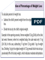 Calculation of Weightloss