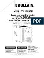 Manual Del Usuario. Compresor Industrial de Aire 4500pvb, 4500psb, 5500b, 5500vb, 5500psb, 7500b, 7500vb, 7500psb, 7500pvb