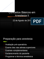 Conceitos Básicos de Anestesia Segunda Parte