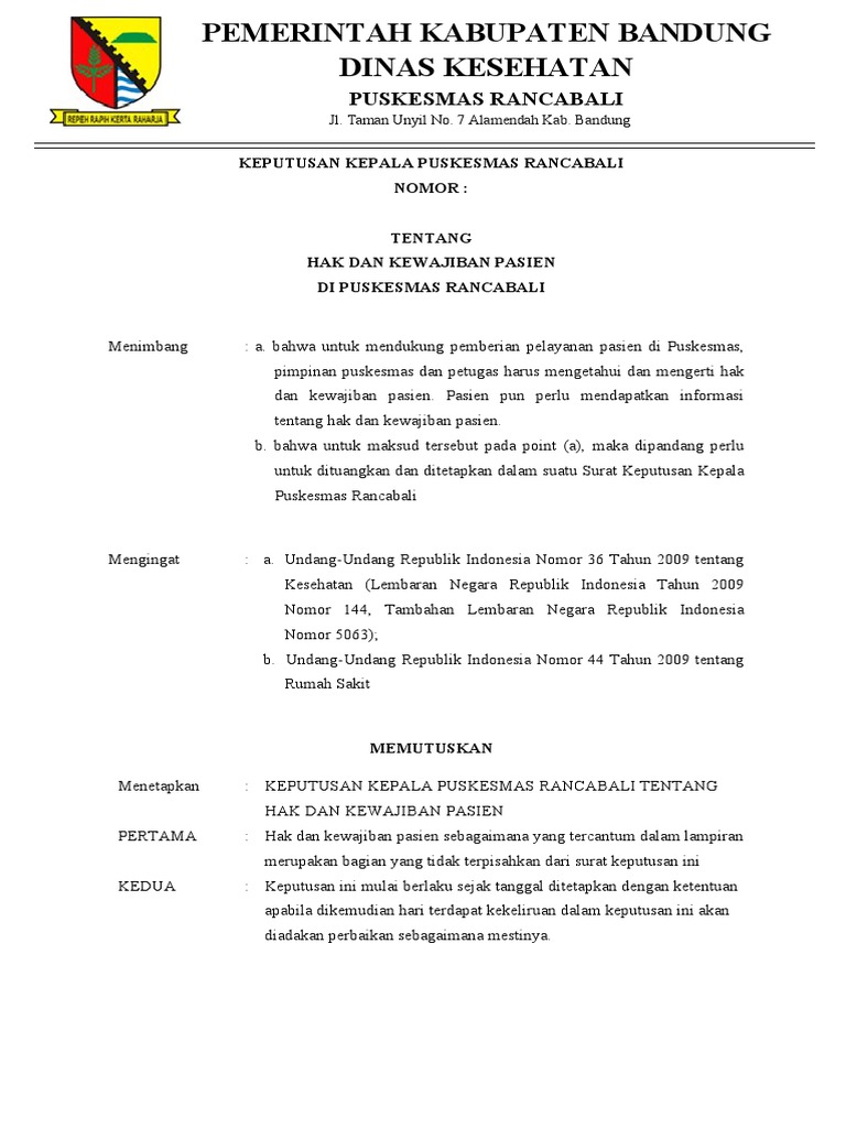 SK Hak Dan Kewajiban | PDF