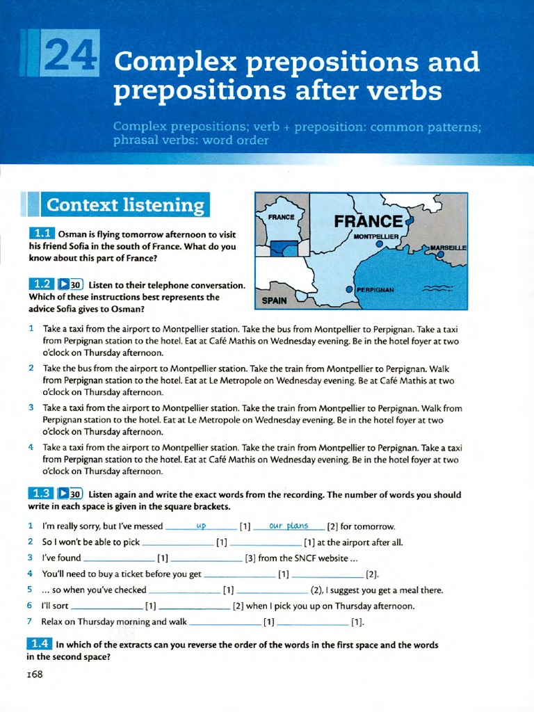 Complex Prepositions and Usage Guide | PDF | Verb | Object (Grammar)