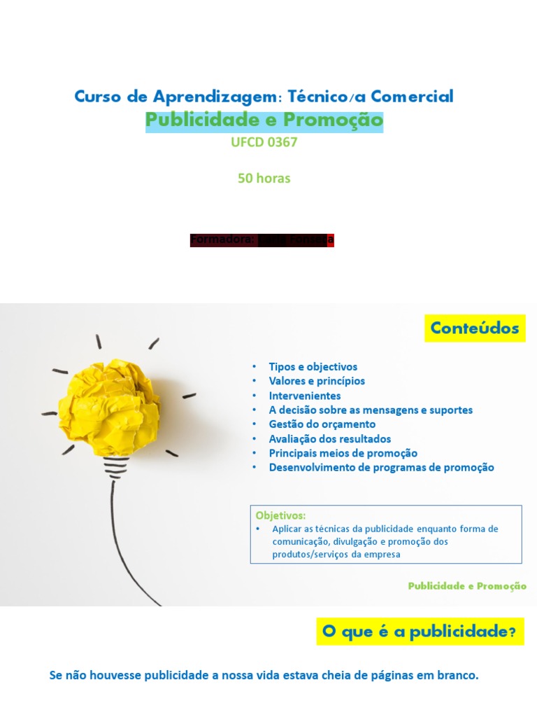 Ufcd0367 - Publicidadepromoao 2 | PDF | Publicidade | Marketing
