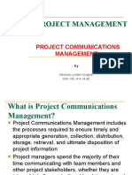 PM 333 Lecture 12 Project Communications Management