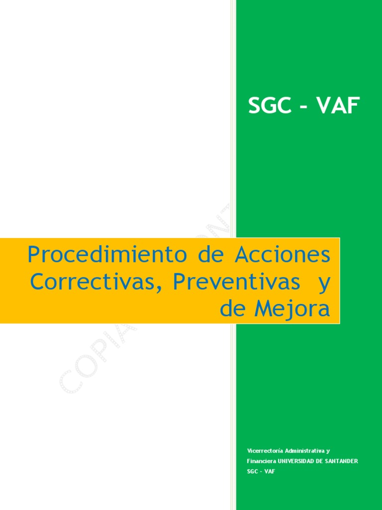 Vaf PR 003 Udes | PDF | Sistema de manejo de calidad | Gestión de la ...