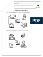 Avaliação Matemática 1 Ano Unidade 3