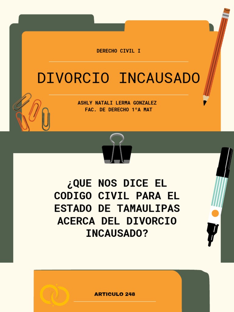 Divorcio Incausado Derecho Civil I | PDF | Divorcio | Esposa