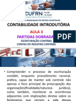 Aula 3 Partidas Dobradas Escrituracao Contabil Contabilidade Et5 Gh Esufrn