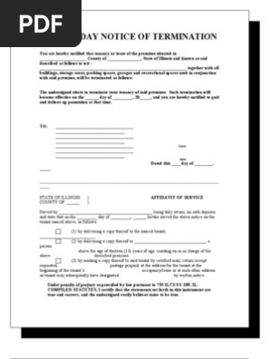 30 Day Termination Notice