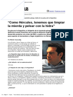 Página 12 El País "Como Hércules, Tenemos Que Limpiar La Mierda y Pelear Con La Hidra" Entrevista A Alexis Tsipras