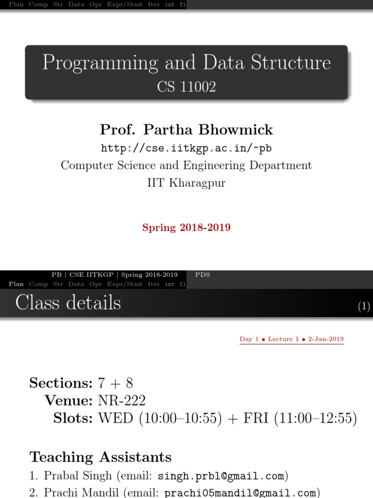 Introduction to Programming and Data Structures: Syllabus, Textbooks ...