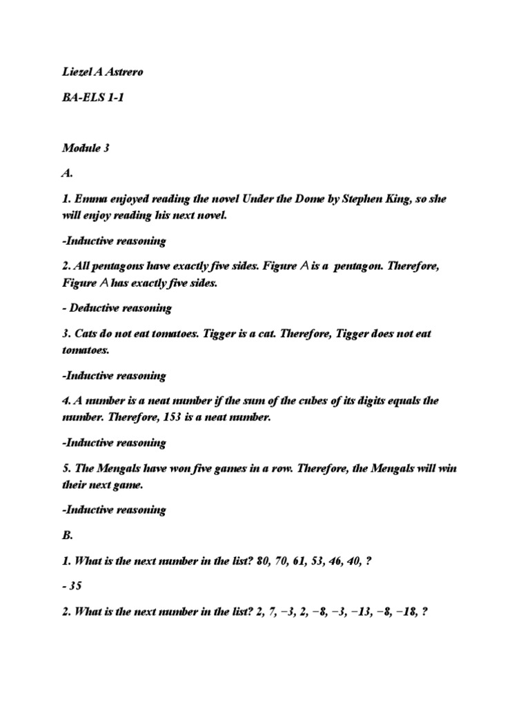 Module 3 Math | PDF | Numbers | Arithmetic